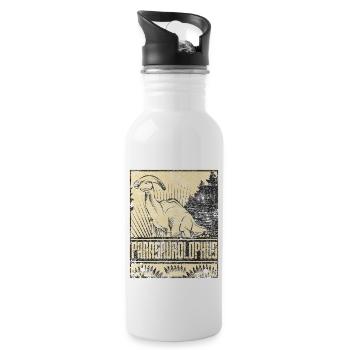 Parasaurolophus dinosaur Dinosaruier herbivore - Water bottle with straw - white - Right