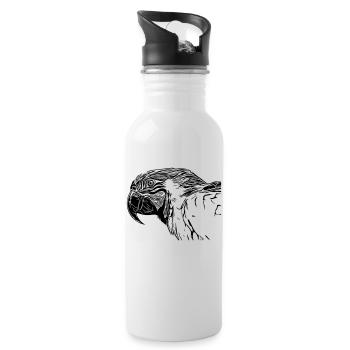 parrot - Water bottle with straw - white - Right