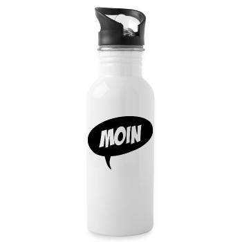 Moin - Trinkflasche mit integriertem Trinkhalm - Weiß - Rechts