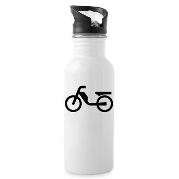 Symbol moped moped - Water bottle with straw - white - Right