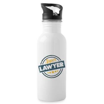 lawyer - Water bottle with straw - white - Right