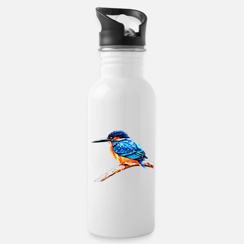 Kingfisher - Kingfisher - Water bottle with straw - white