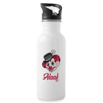 Alaaf Clown Cologne Carnaval de Rosenmontag - Gourde avec paille intégrée - blanc - Droite