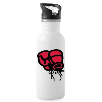 boxhandschuhe_t2 - Trinkflasche mit integriertem Trinkhalm - Weiß - Rechts