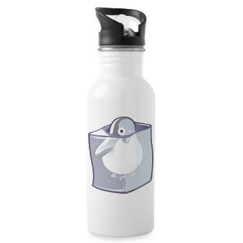 pingouin hyper - Gourde avec paille intégrée - blanc - Droite