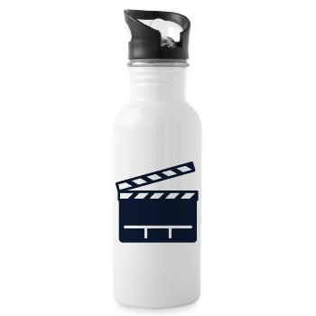 Film - Trinkflasche mit integriertem Trinkhalm - Weiß - Rechts