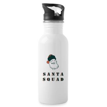 Santa Squad Weichnachtscrew Santa Team - Trinkflasche mit integriertem Trinkhalm - Weiß - Rechts