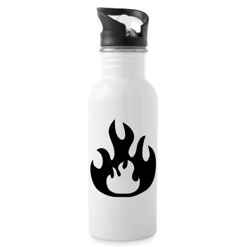 fire__f1 - Gourde avec paille intégrée - blanc - Droite