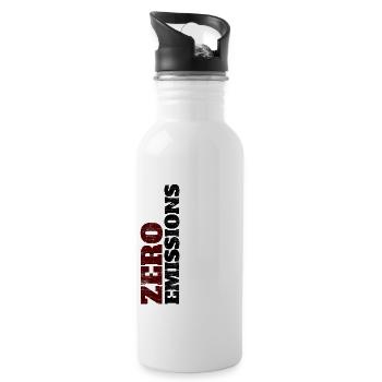 Zero emissions / electric driving / electric car - Water bottle with straw - white - Right