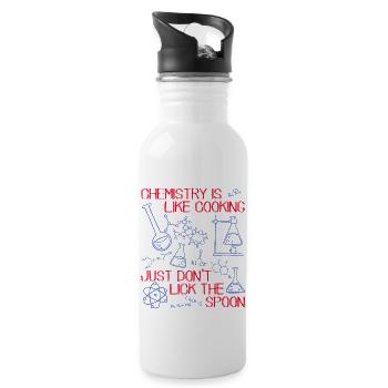 CHEMISTRY IS LIKE COOKING - Water bottle with straw - white - Right