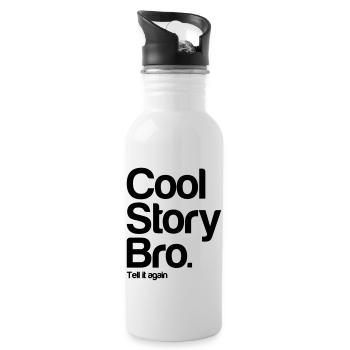 coolstorybro - Water bottle with straw - white - Right