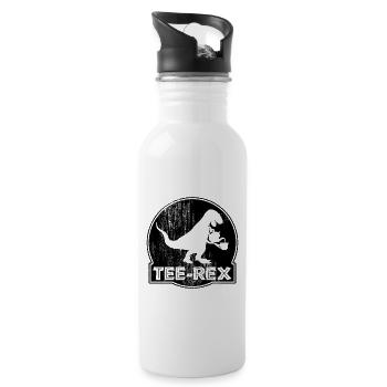 Dinosaure Tyrannosaurus Rex Thé Expert T-Shirt - Gourde avec paille intégrée - blanc - Droite