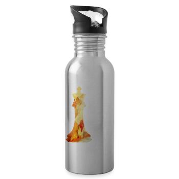 Schach - Trinkflasche mit integriertem Trinkhalm - Lightsilver - Rechts