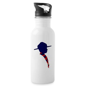 Pfadfinder, Scouts, Naturliebhaber - Tshirt - Trinkflasche mit integriertem Trinkhalm - Weiß - Rechts