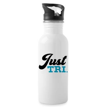 Triathlon - Trinkflasche mit integriertem Trinkhalm - Weiß - Rechts