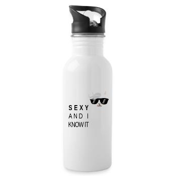 lama - Water bottle with straw - white - Right