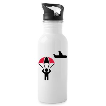 parachutist - Water bottle with straw - white - Right