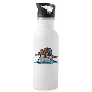 PIRAT Pirates Rats souris Pirates - Gourde avec paille intégrée - blanc - Droite