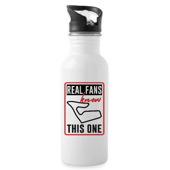Echte Fans kennen dieses eine T-Shirt - Trinkflasche mit integriertem Trinkhalm - Weiß - Rechts