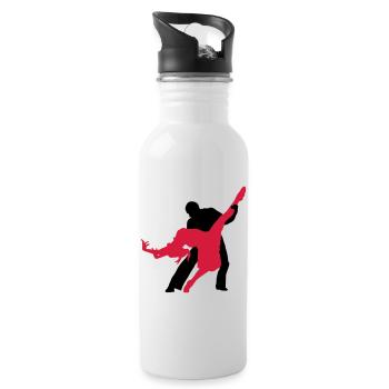 ballroom dancing - Water bottle with straw - white - Right