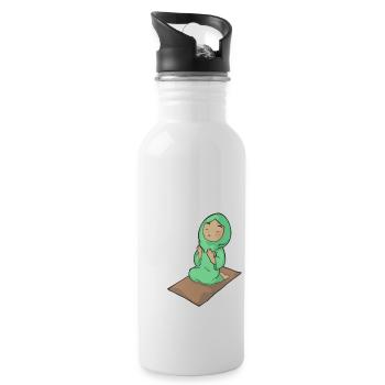 Koran Surah verse Allah Allah Islam Muslim Gift - Water bottle with straw - white - Right