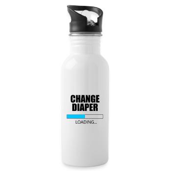 Change Diaper Loading - Water bottle with straw - white - Right