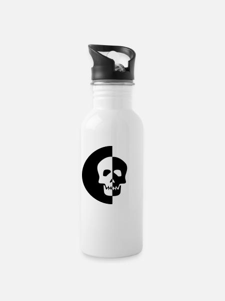 motorcycle - Water bottle with straw - white