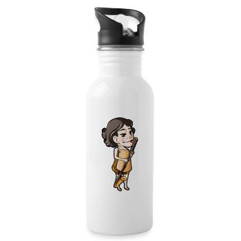 Bass Clarinet Woodwinds Bb Clarinet Gift - Water bottle with straw - white - Right