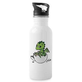 Bébé naissance oeufs éclore Dino Dragon Fantasy - Gourde avec paille intégrée - blanc - Droite