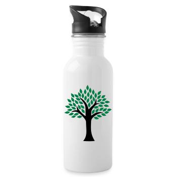 Baum - Trinkflasche mit integriertem Trinkhalm - Weiß - Rechts