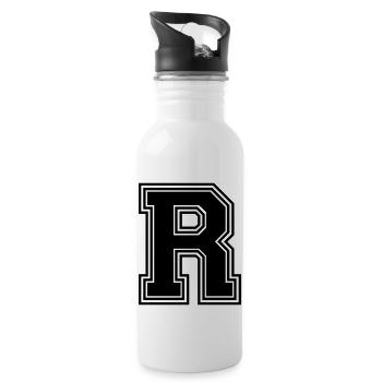 R_letter_R_w31 - Water bottle with straw - white - Right