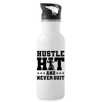 American football - Water bottle with straw - white - Right