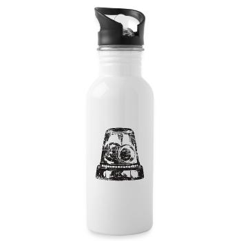 POLICE HORN / POLICE SIREN vintage - Water bottle with straw - white - Right