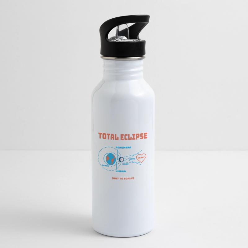 Total Eclipse Earth lunar eclipse solar system Water bottle with straw