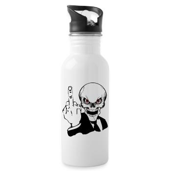 skull fuck - Gourde avec paille intégrée - blanc - Droite