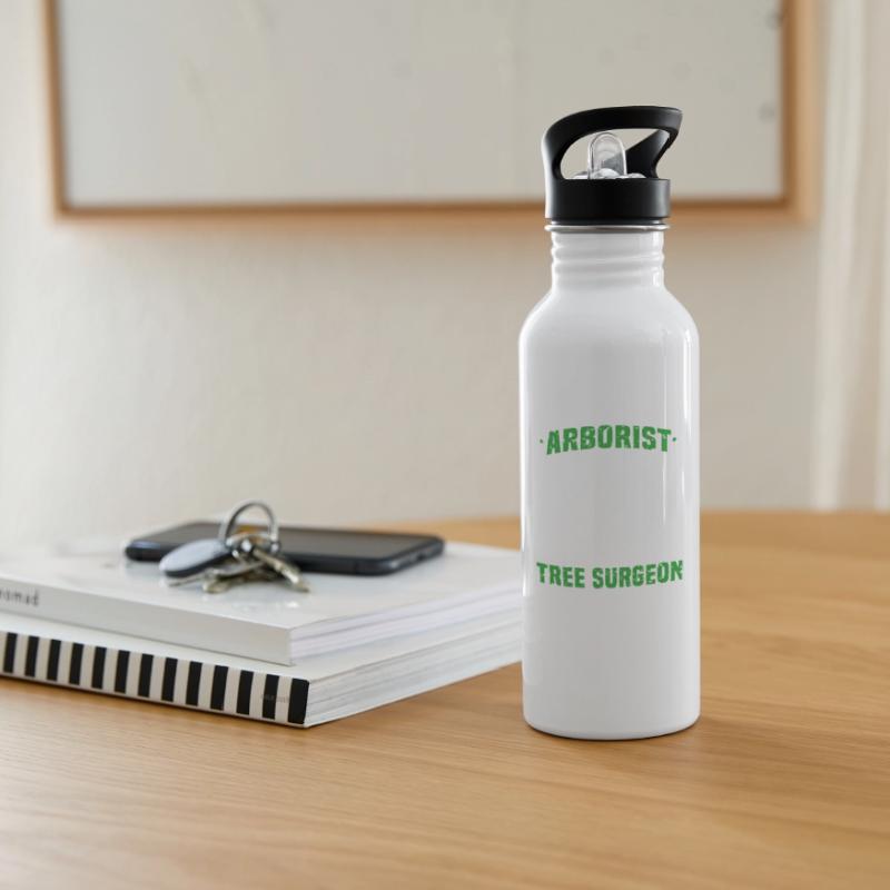 Arborists tree surgeon tree processor chainsaw gift Water bottle with straw