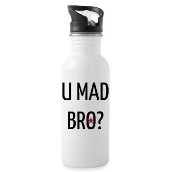 Quote / Gaming / Geek / Gamer / Computer / Game - Water bottle with straw - white - Right
