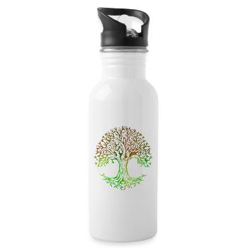 Tree is Life - Gourde avec paille intégrée - blanc - Droite