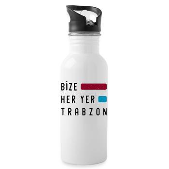 Bize son y compris Trabzon - Gourde avec paille intégrée - blanc - Droite