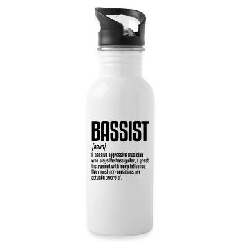Bassist Definition | Bass instrument, bass guitar - Water bottle with straw - white - Right