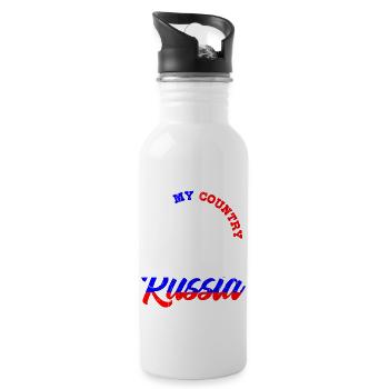 Russia Russia - Water bottle with straw - white - Right