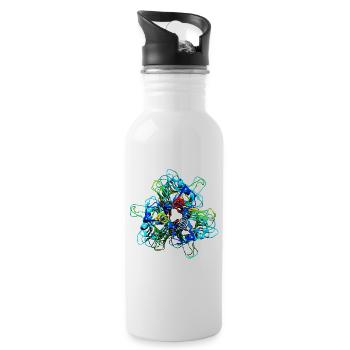 Native Tailspike Protein Molecule Bacteriophage - Water bottle with straw - white - Right