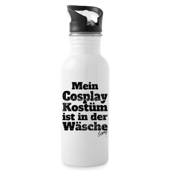 Cosplay Kostüm In Wäsche Anime Manga Cosplayer - Trinkflasche mit integriertem Trinkhalm - Weiß - Rechts