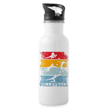 volleyball - Water bottle with straw - white - Right