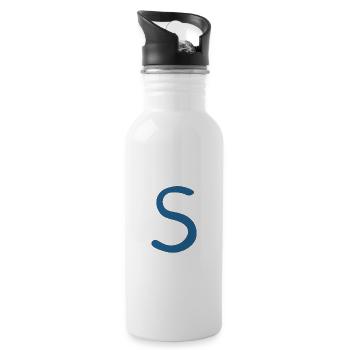 S - Water bottle with straw - white - Right