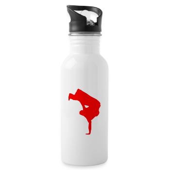 break dance is my life - Trinkflasche mit integriertem Trinkhalm - Weiß - Rechts