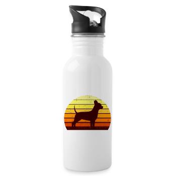 Chihuahua - Trinkflasche mit integriertem Trinkhalm - Weiß - Rechts