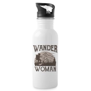 WANDER WOMAN Wandern - Trinkflasche mit integriertem Trinkhalm - Weiß - Rechts