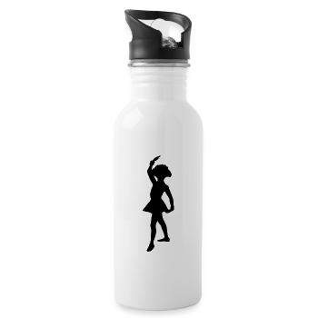 Karneval Garde Tanzen Fasching Fasenacht - Trinkflasche mit integriertem Trinkhalm - Weiß - Rechts