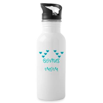 Bonus Mom - Water bottle with straw - white - Right